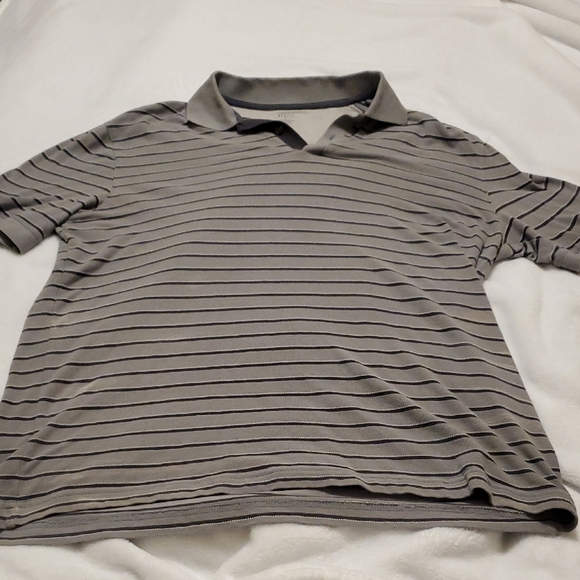 Axcess Men's Polo Shirt in Gray with Stripes - Picture 1 of 7